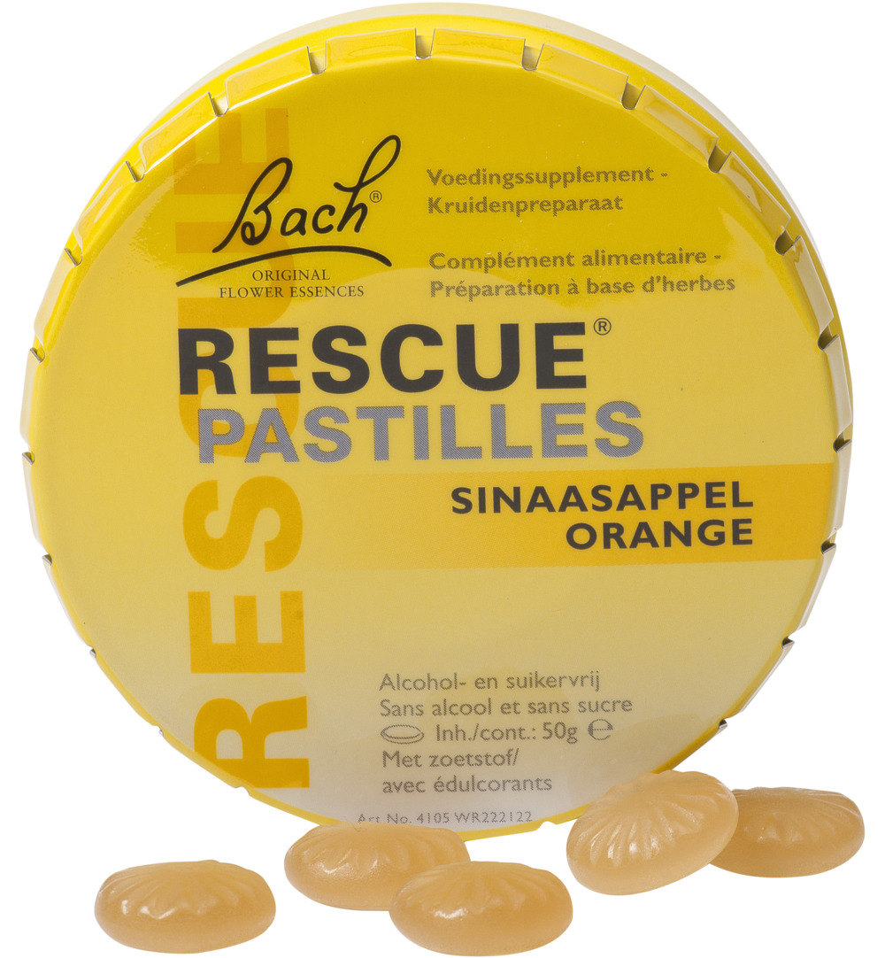 Bach Rescue pastilles sinaasappel (50 gr)