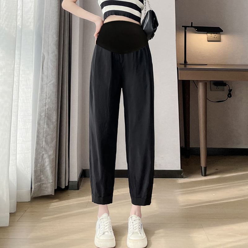 matteira - Zwangerschapsbroek met hoge taille en cropped baggy broek