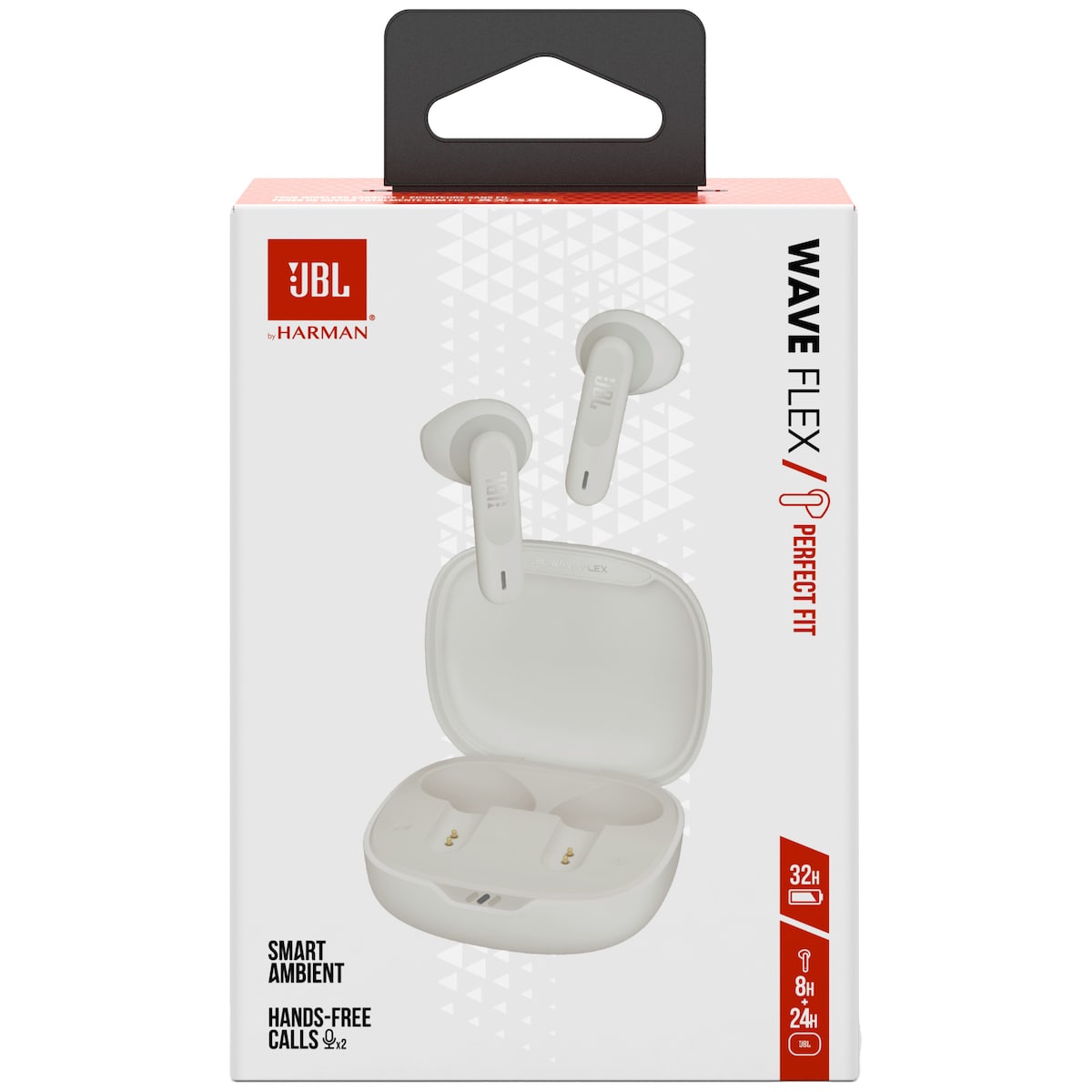 JBL Wave Flex helt trådløse in-ear hodetelefoner (hvit)