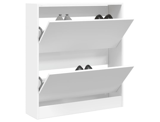 VIDAXL - Armoire à chaussures blanc 80x21x87,5 cm bois d'ingénierie