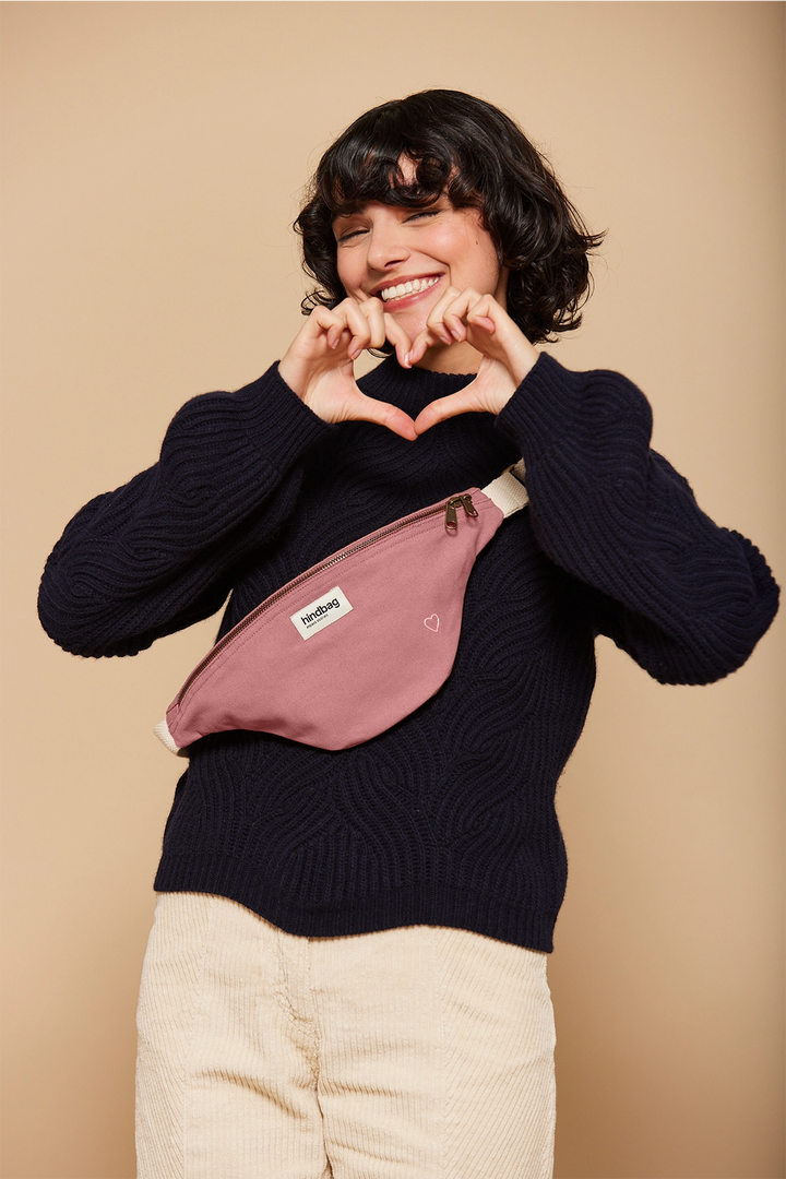 Sac banane Olivia Rose Blush Broderie Coeur