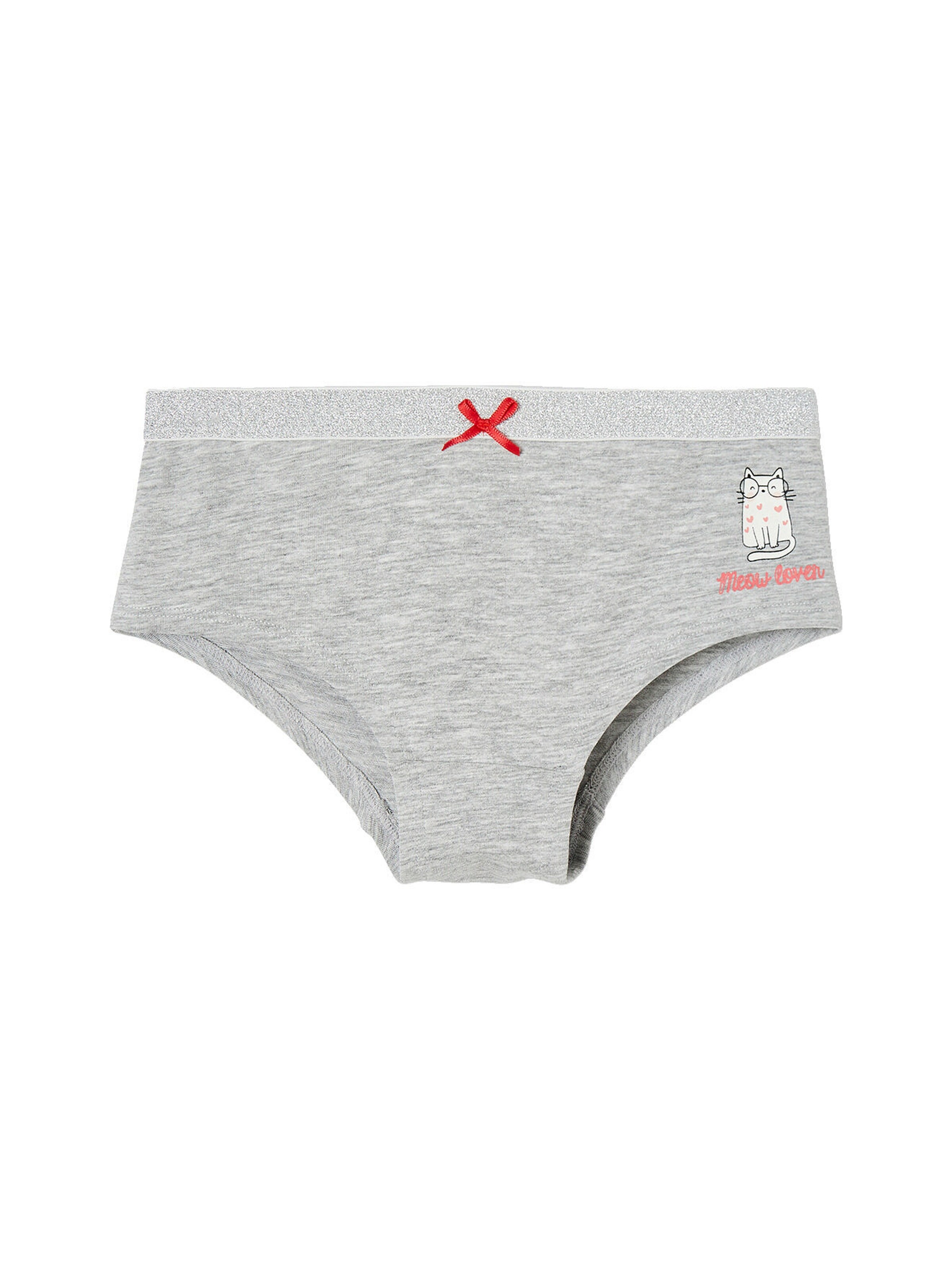 Vertbaudet 3er-Pack Mädchen Shortys grau meliert