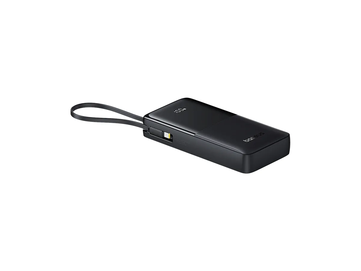 (20W) 20000mAh Bipow 2 USB A / USB C Powerbank Power Delivery Ladegerät inkl. USB C Ladekabel mit LED Anzeige (P10077101113-01) - Schwarz
