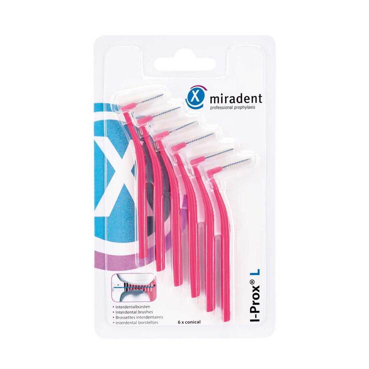 Miradent Interdentalbürste I-Prox L 0,4 mm pink, 6 St