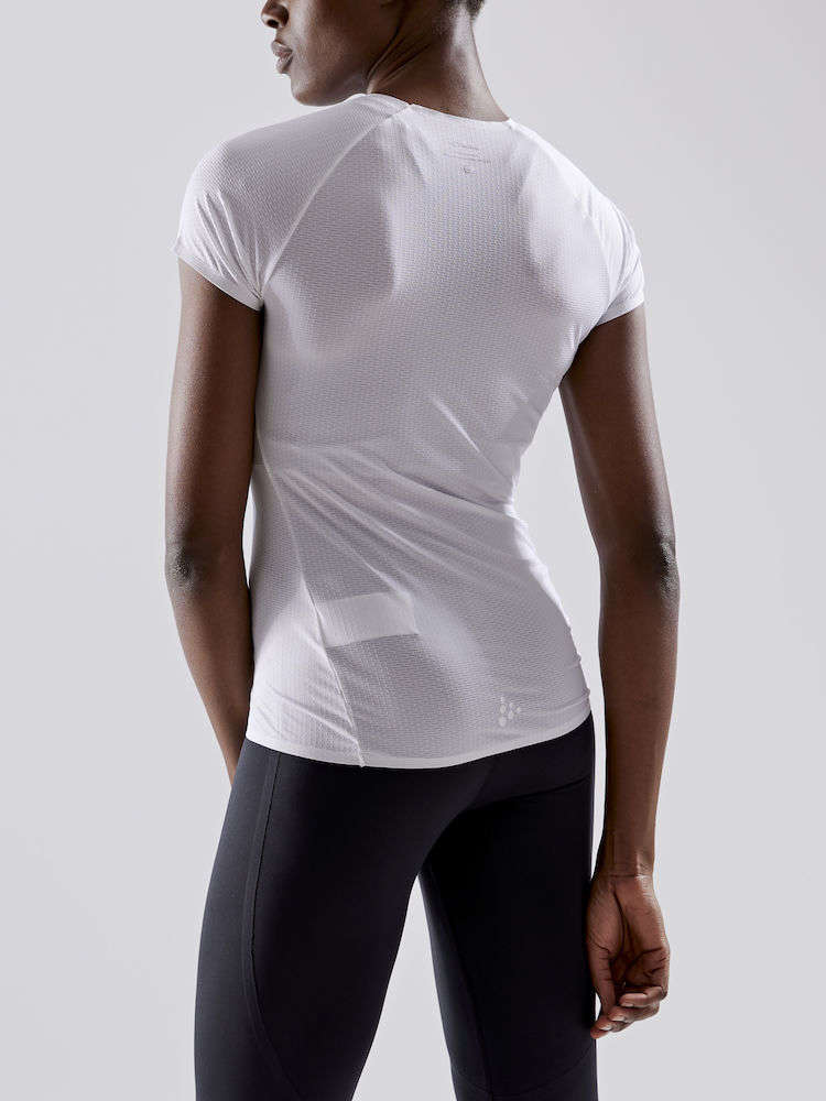 Craft Pro Dry Nanoweight Ondershirt Korte Mouwen Wit Dames