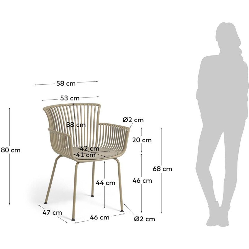 Chaise d'extérieur Surpika - plastique recyclable
