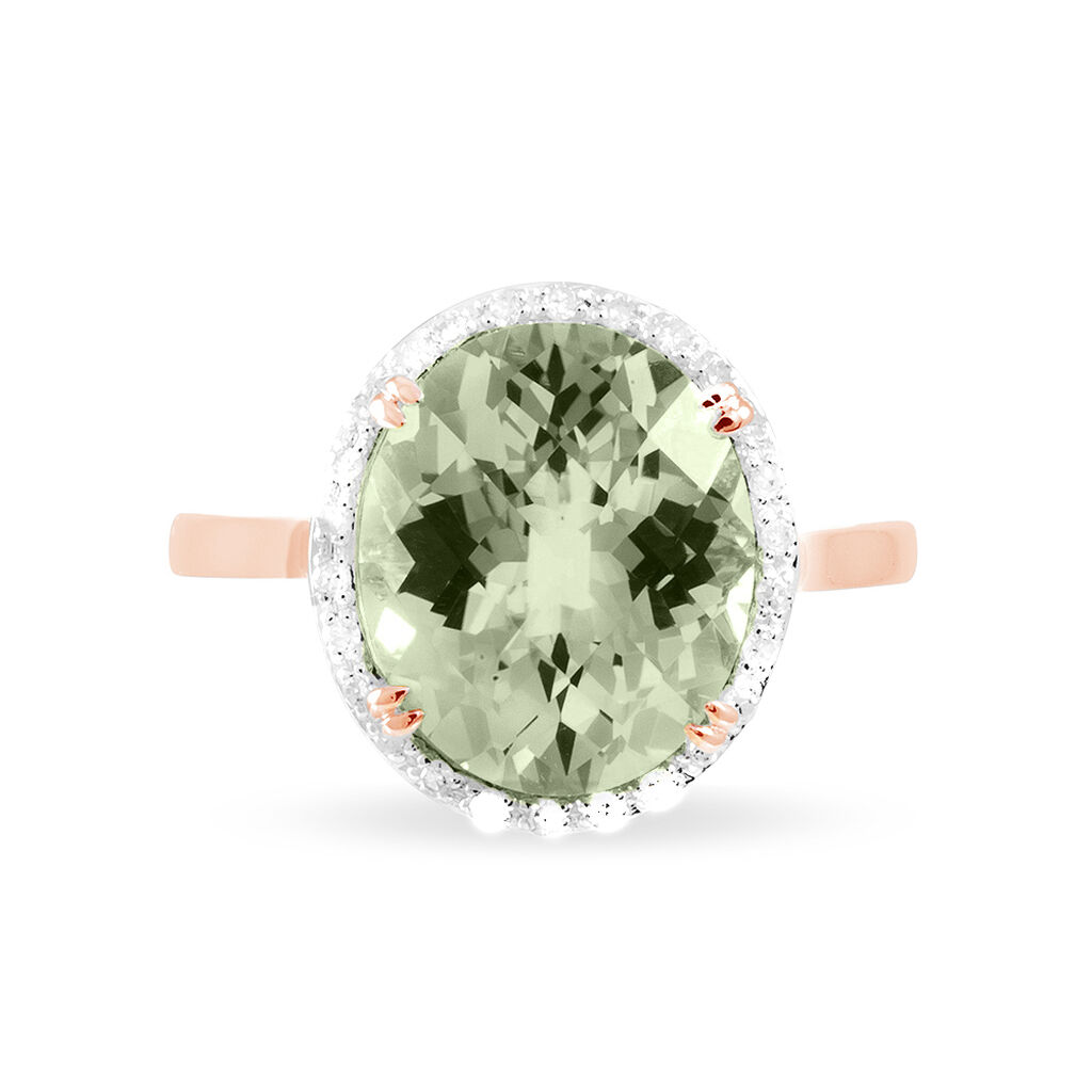 Bague Anna Or Rose Amethyste Et Diamant