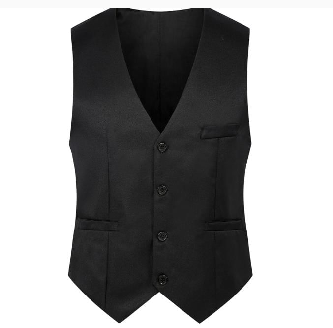 Fireon - V-hals vest met knoopjes en effen patroon