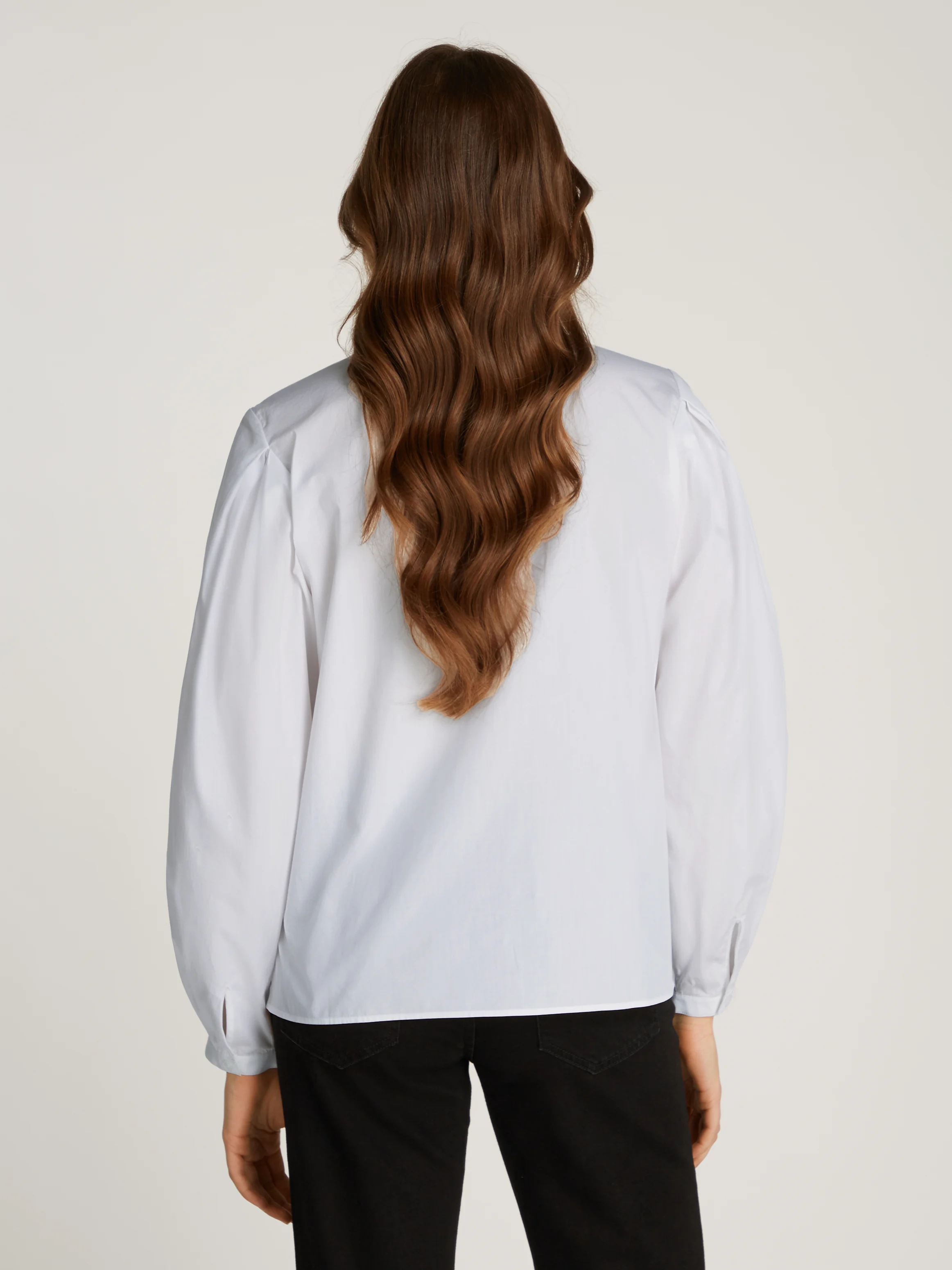 Blouse droite en coton bio | Blanc