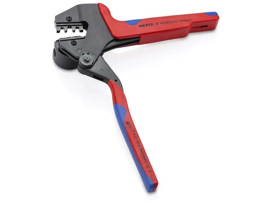 Knipex KNIPEX Crimping system pliers 97 43 66 EVO, crimping pliers (red/blue, for MC4 EVO 2 solar connectors)