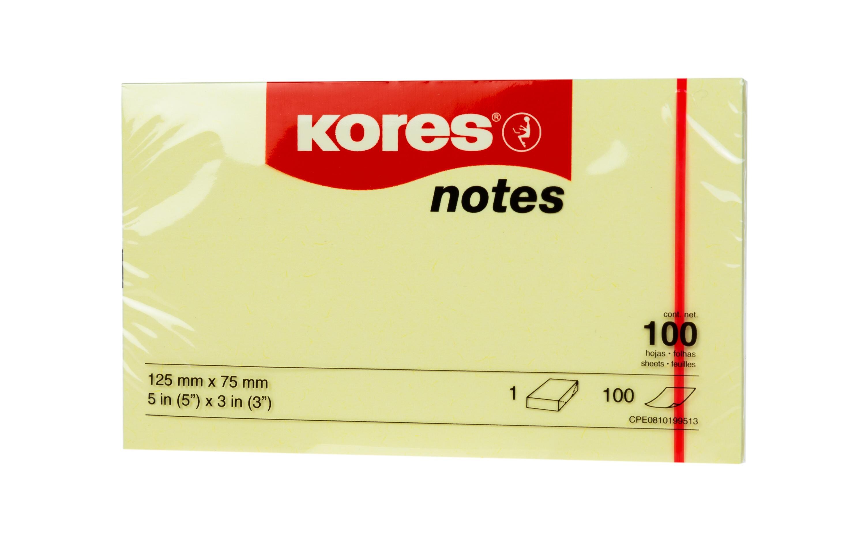 Notizzettel 12575, 12.5 x 7.5 cm, 12 Blöcke, GelbSelbstklebende und wiederablösbare Haftnotizen