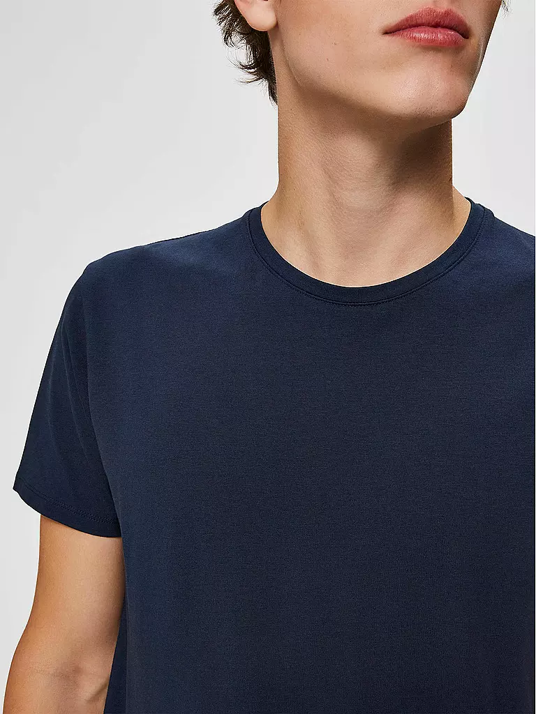 SELECTED T-Shirt SLHNEWPIMA blau