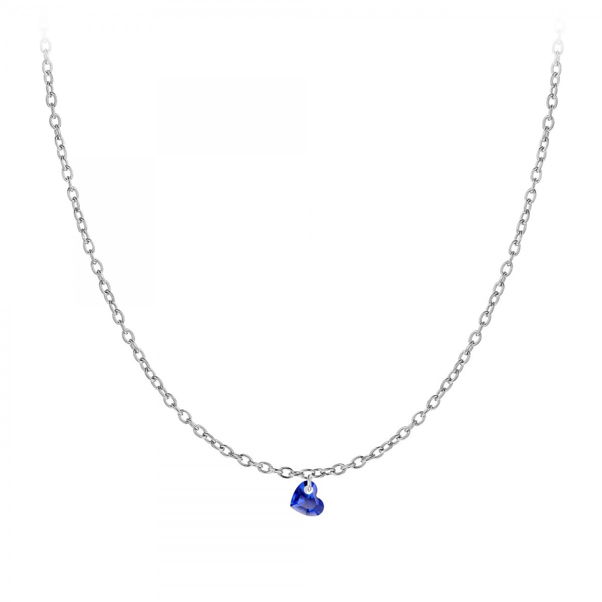 Chaine maille forçat et coeur SC Crystal