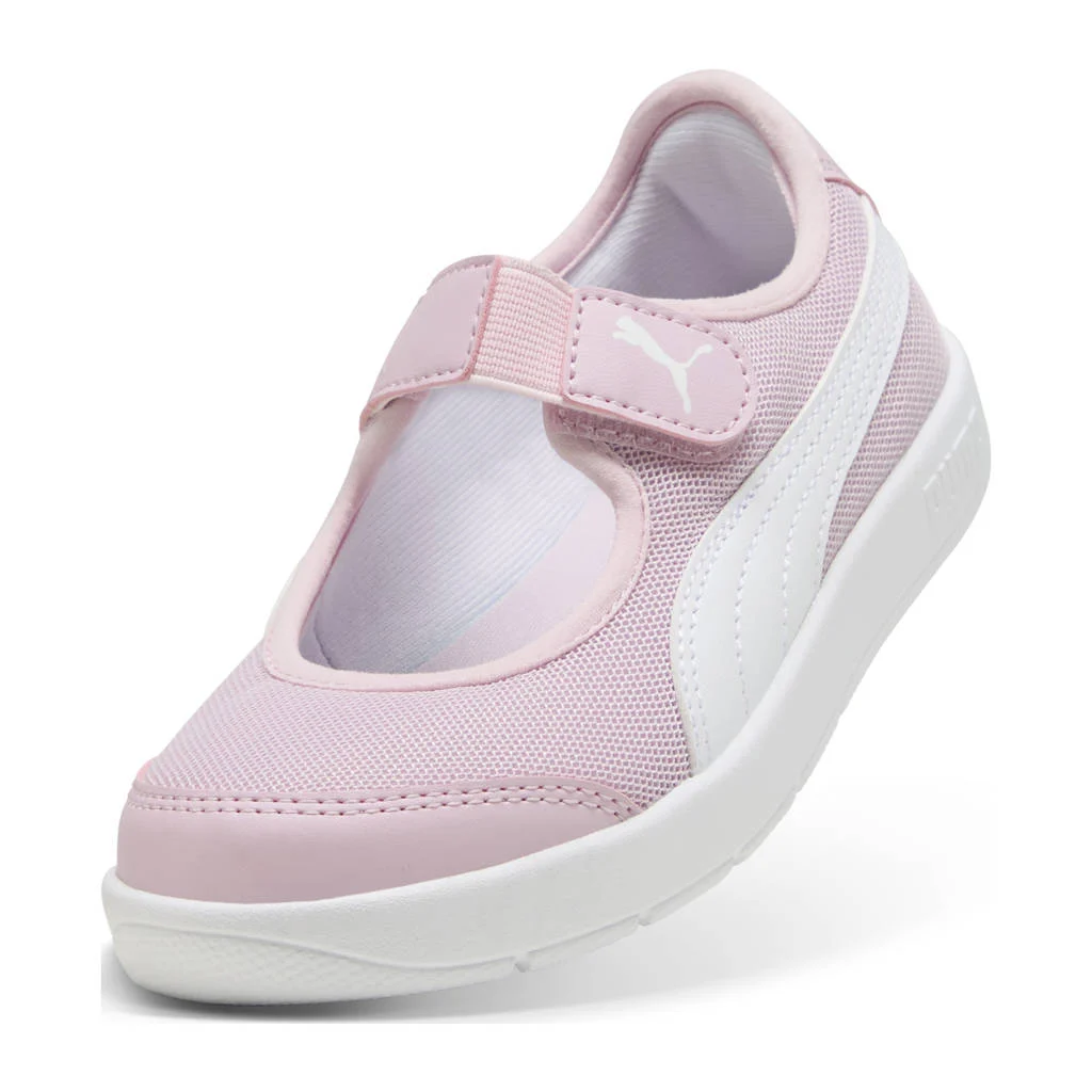 Puma Courtflex v3 Lina V PSsneakers met opening en klittenband roze/wit