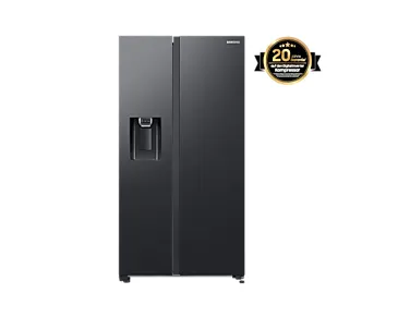 Samsung RS64DG53R3B1 - Køleskab/fryser - side-by-side med vanddispenser, isdispenser - Wi-Fi - bredde: 91.2 cm - dybde: 71.6 cm - højde: 178 cm - 635 liter - Klasse E - Black DOI