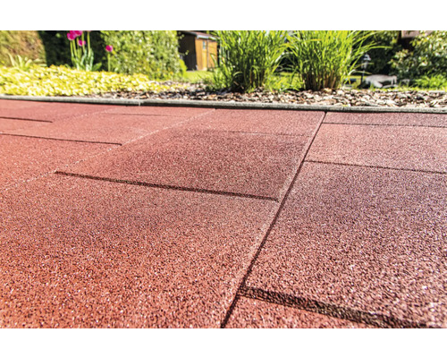 Terrasoft valbeveiligingsmat 50 x 50 x 3 cm rood