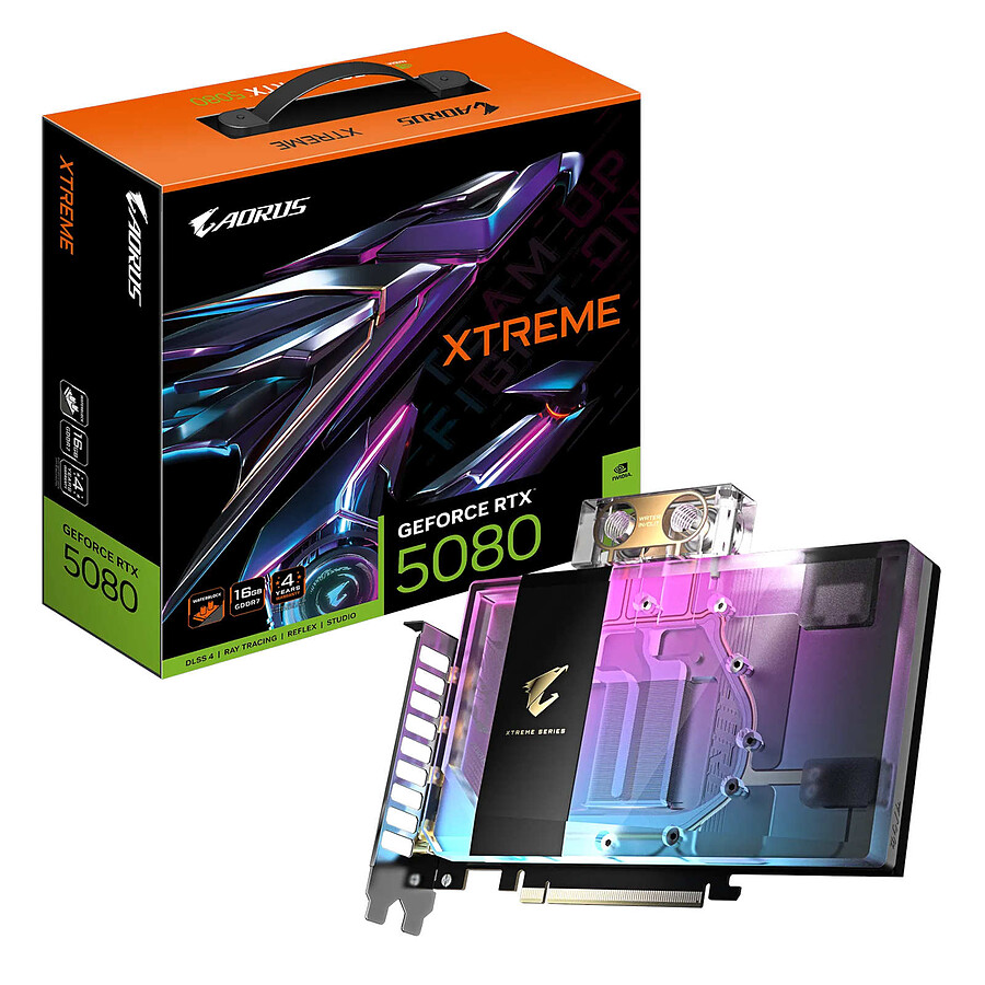 Gigabyte AORUS GeForce RTX 5080 XTREME WATERFORCE WB 16G