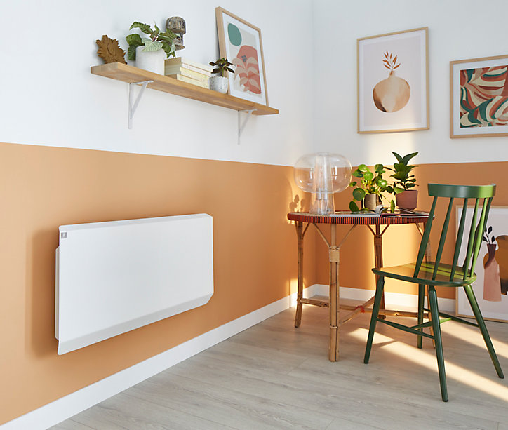 Radiateur électrique à double coeur de chauffe Deltacalor Dune 1000W
