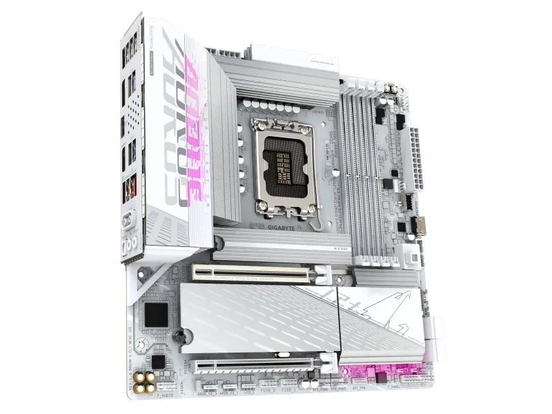 AORUS B860M ELITE WIFI6E ICE - Bundkort - micro ATX - LGA1851 sokkel - AMD B850 Chipset - USB4, USB-C 3.2 Gen2, USB 3.2 Gen 2, USB 3.2 Gen 1 - Bluetooth, Wi-Fi 6E, 2.5 Gigabit LAN - onboard grafik (CPU påkrævet) - HD Audio (8-kanaler)