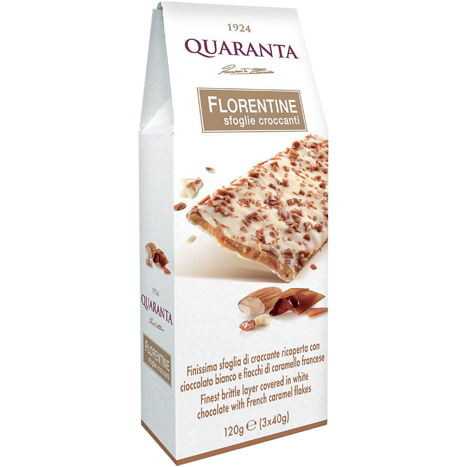 Quaranta Florentine Haselnüsse & Karamell 3 x 40 g