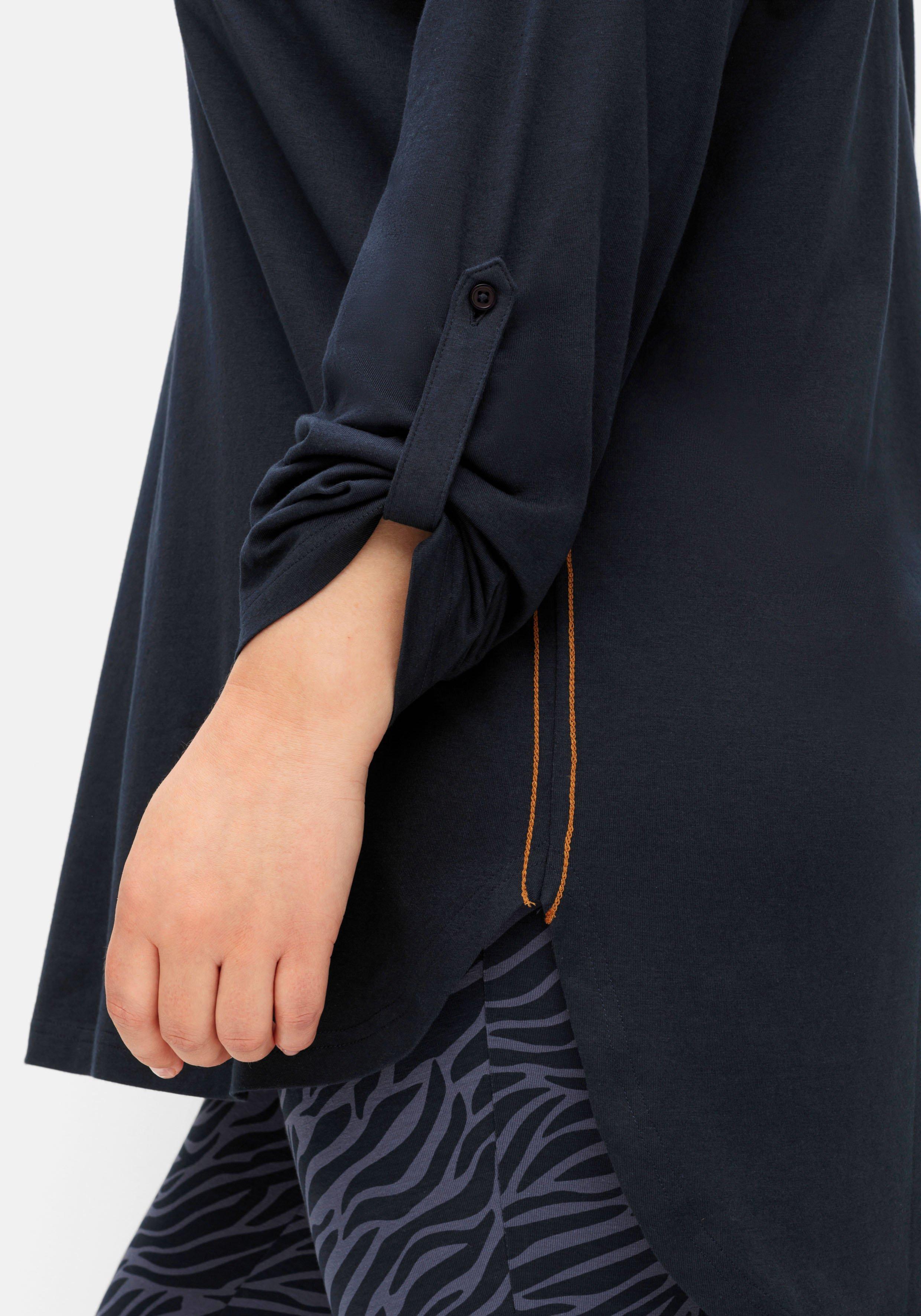 Relaxshirt in Longform, mit Wording-Frontprint