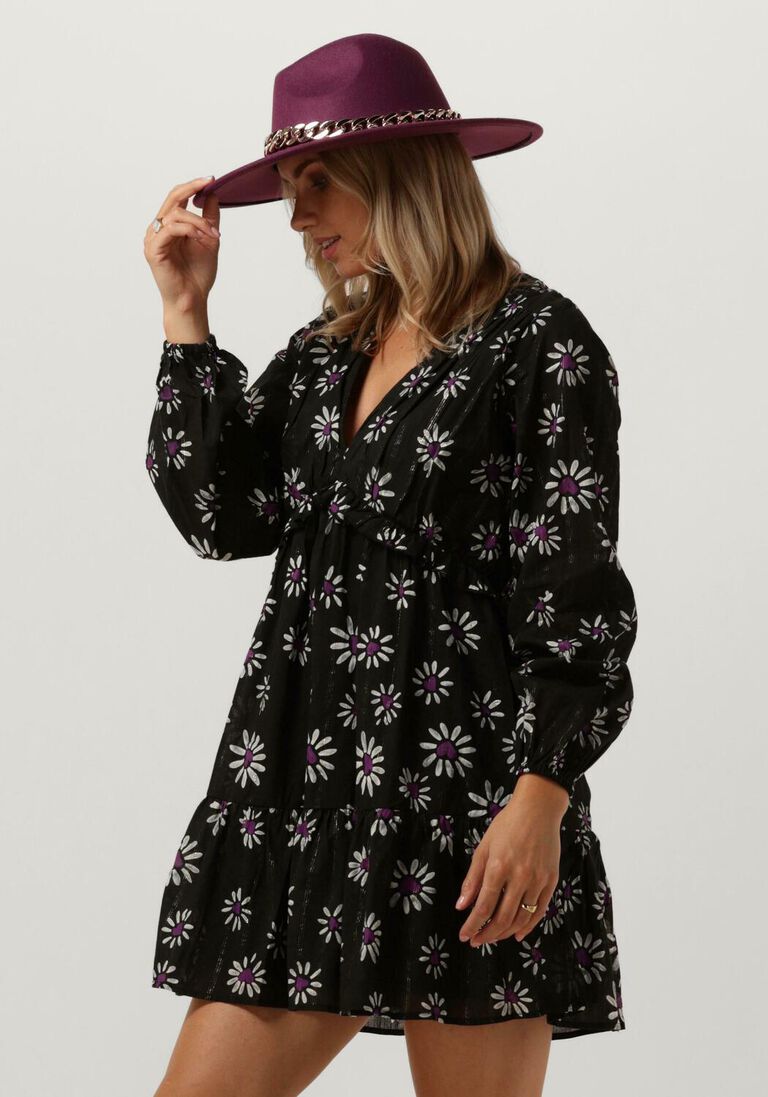 REFINED DEPARTMENT zwarte refined department mini jurk monica