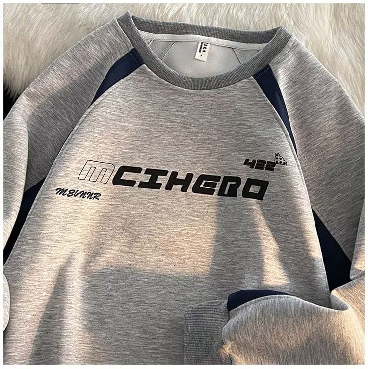 Mimiyox - Sweatshirt met raglanmouwen en ronde hals en letters