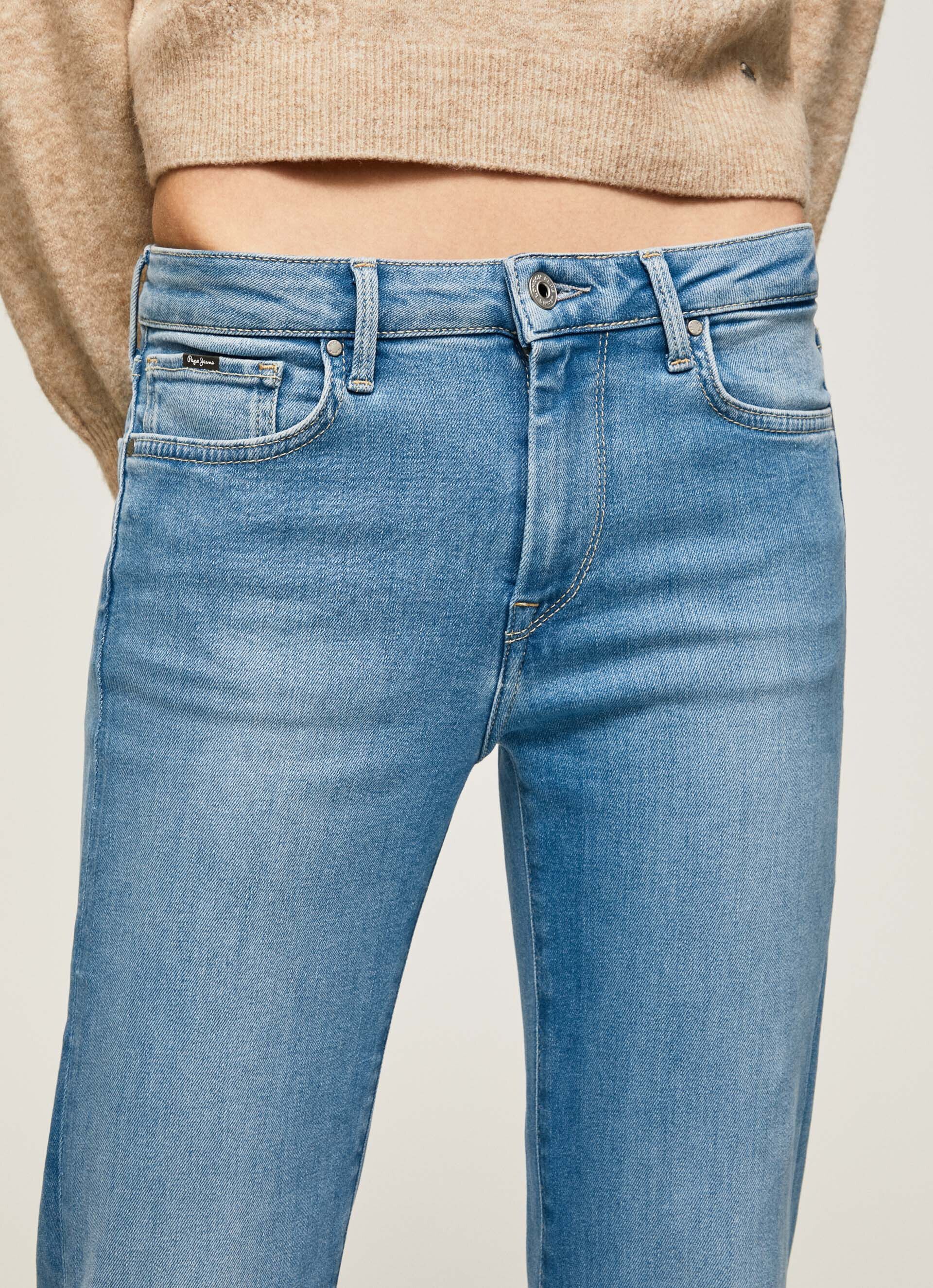 Calça jeans Aubrey Fit Slim Tamanho Médio - jeans