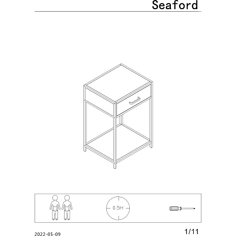 Southall natbord - egetræslook