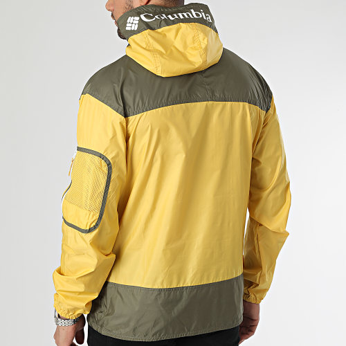Coupe-Vent Capuche Challenger 1714291 Jaune Vert Kaki