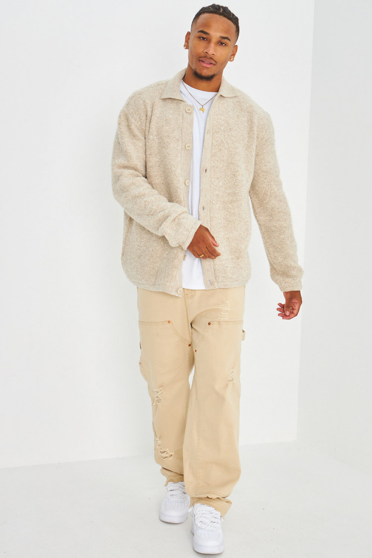 Gilet beige en laine