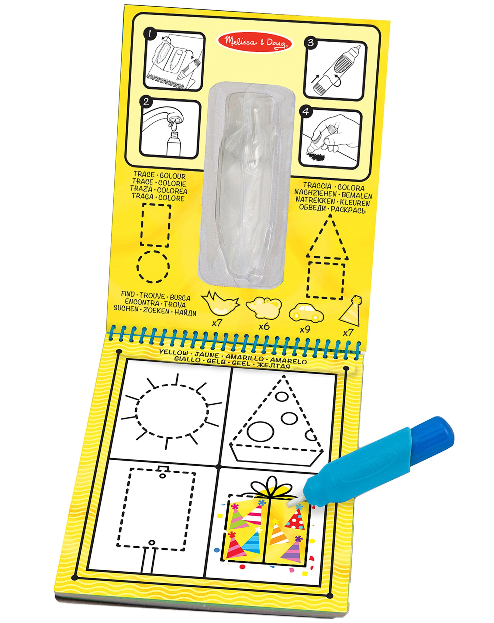 Malblock WATER WOW! - FARBEN & FORMEN mit Stift