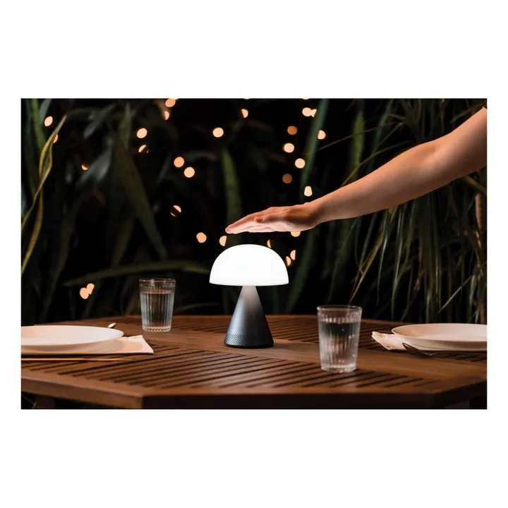 Lexon Lampe à poser Mina audio | Gris métal