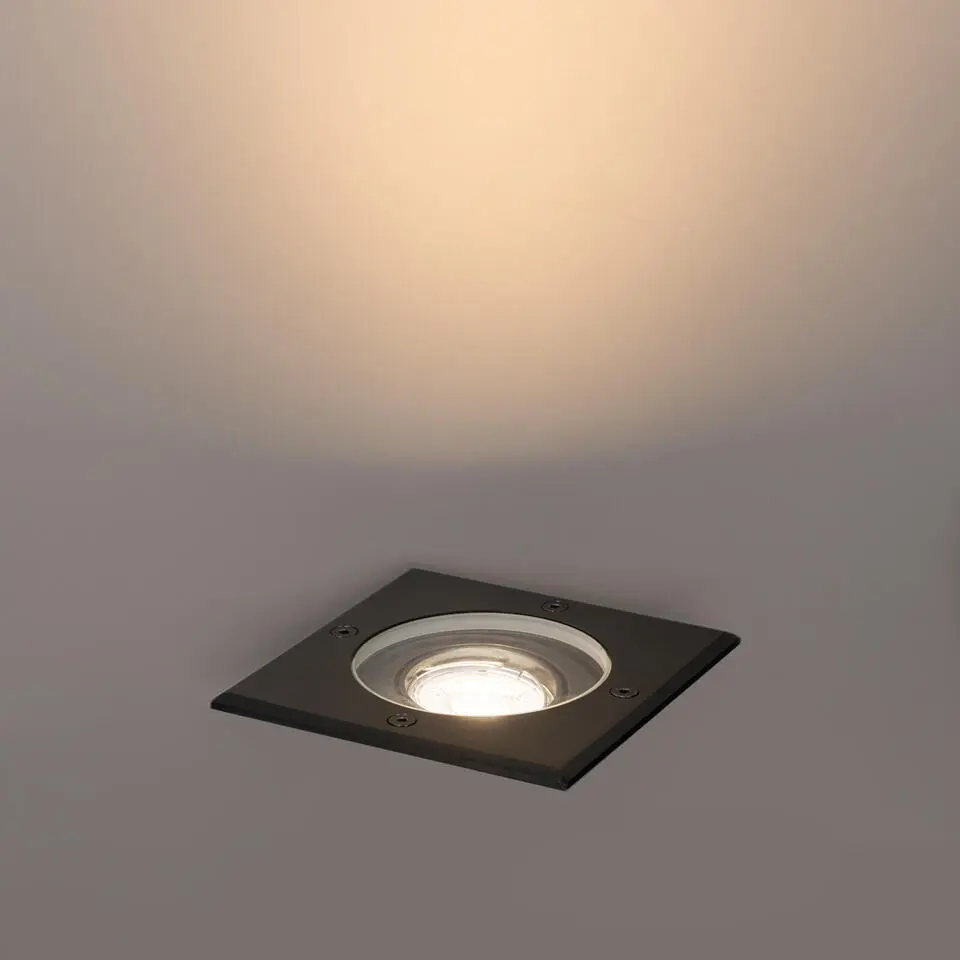 Qazqa grondspots delux zwart gu10
