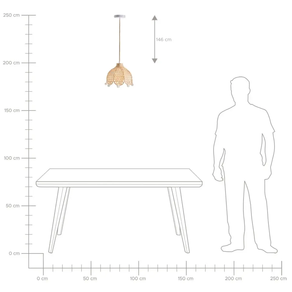 MANYAME - Hanglamp - Naturel - Rotan