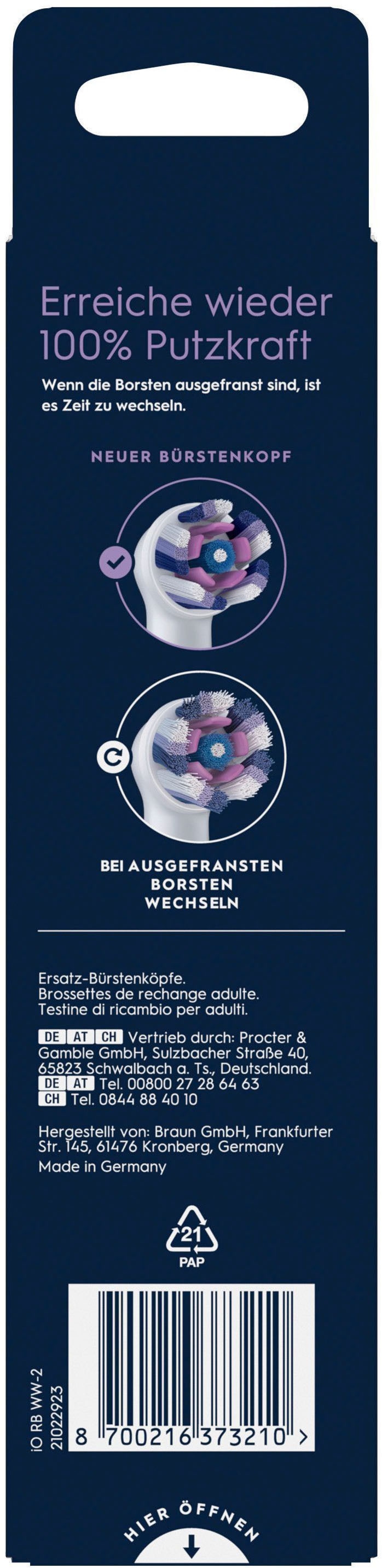 Oral-B Aufsteckbürsten »Oral-B iO Strahlendes Weiss« fortschrittliche Plaque-Entfernung, Poliereinsätze zur Zahnaufhellung
