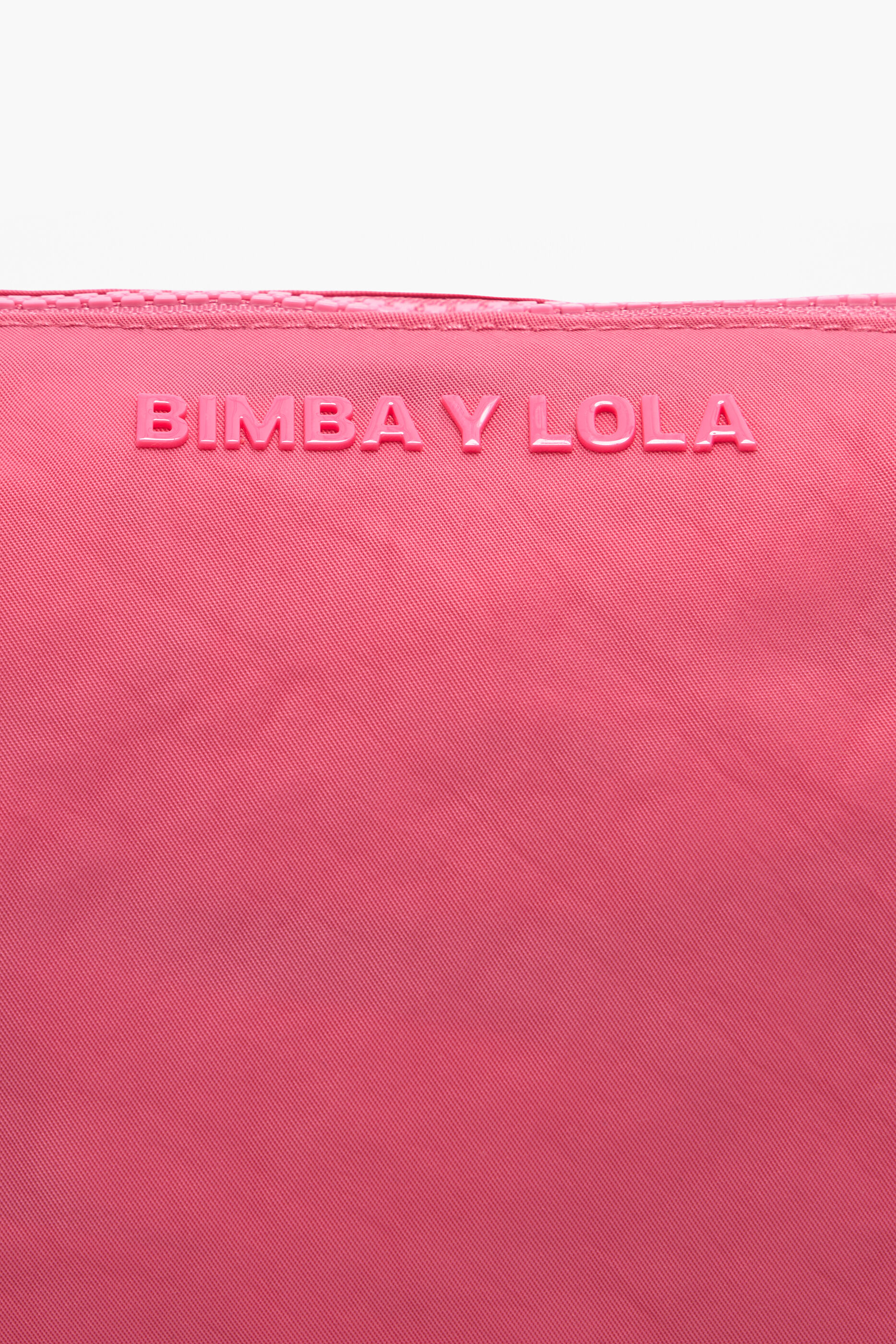 Nécessaire trapezoidal rosa neon tamanho M