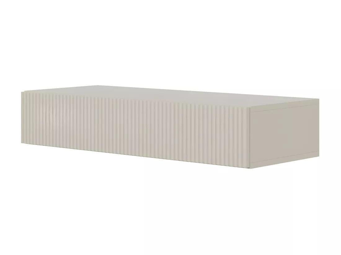Table console avec tiroir - 90 cm - suspendu - grėge - VELDIO
