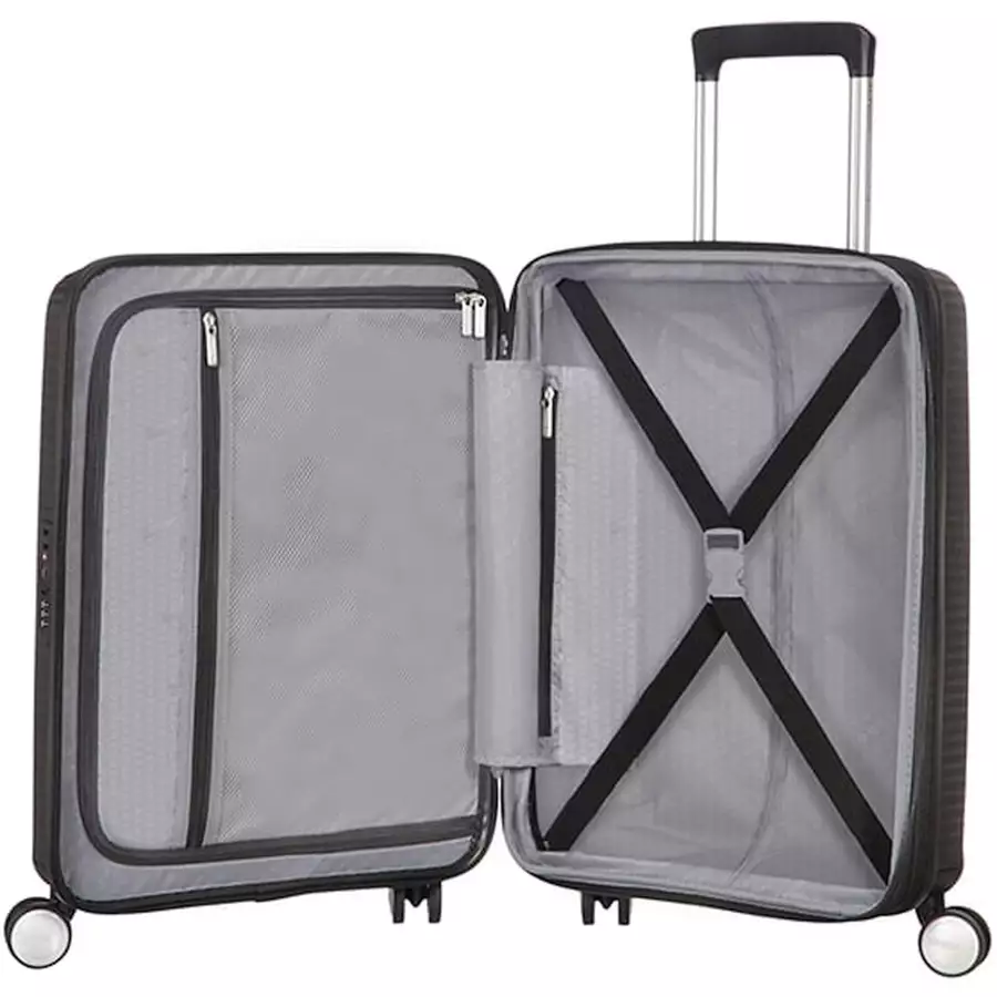 American Tourister Soundbox - 4-Rollen-Kabinentrolley S 55 cm erw. bass black