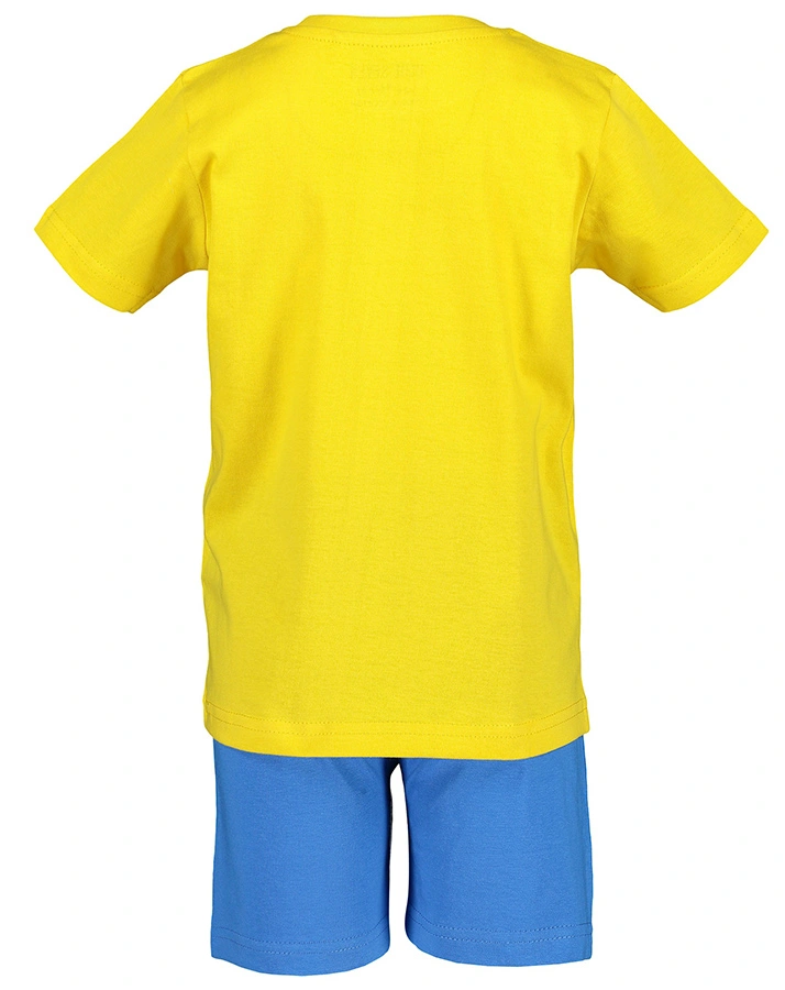 T-Shirt FIRE EQUIPMENT mit Shorts in sonnengelb/dunkelblau