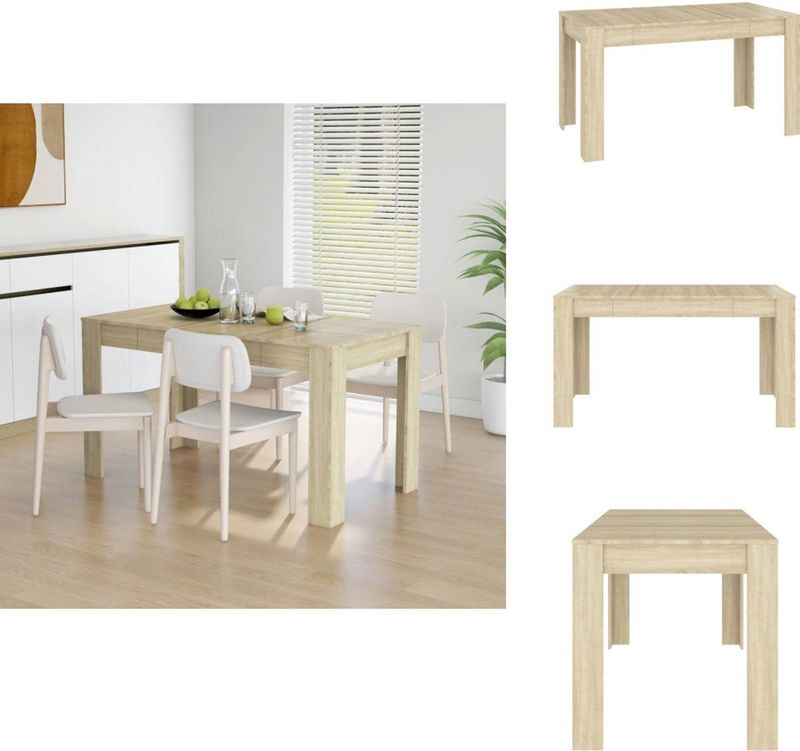 vidaXL - Eettafel - Sonoma Eiken - Bewerkt Hout