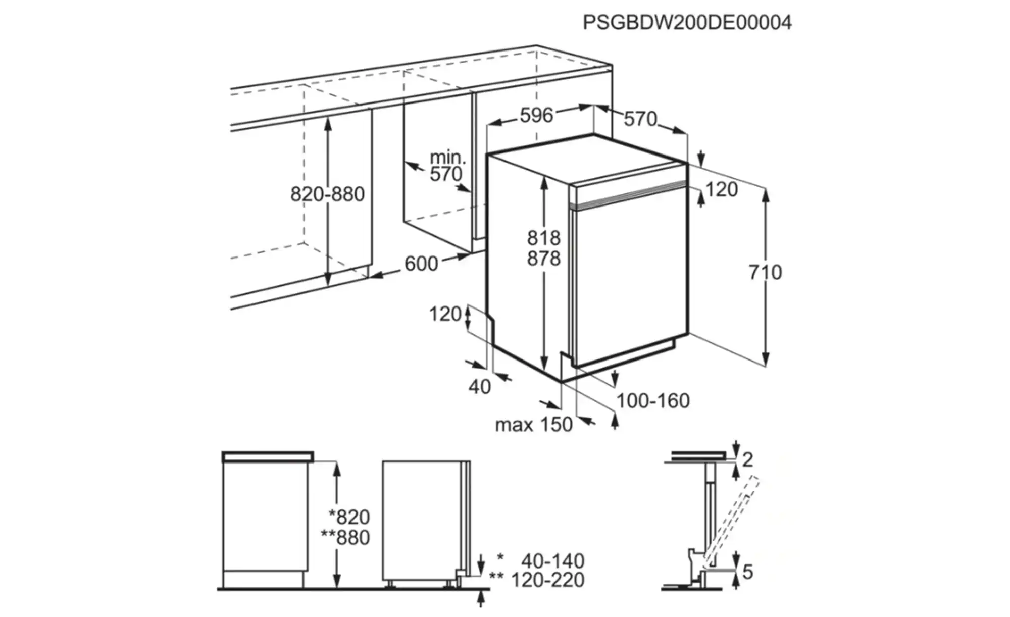 ZANKER Einbau-Geschirrspüler KDI100004XB