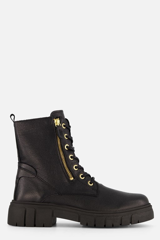 Feyn Paige29 Veterboots zwart Leer