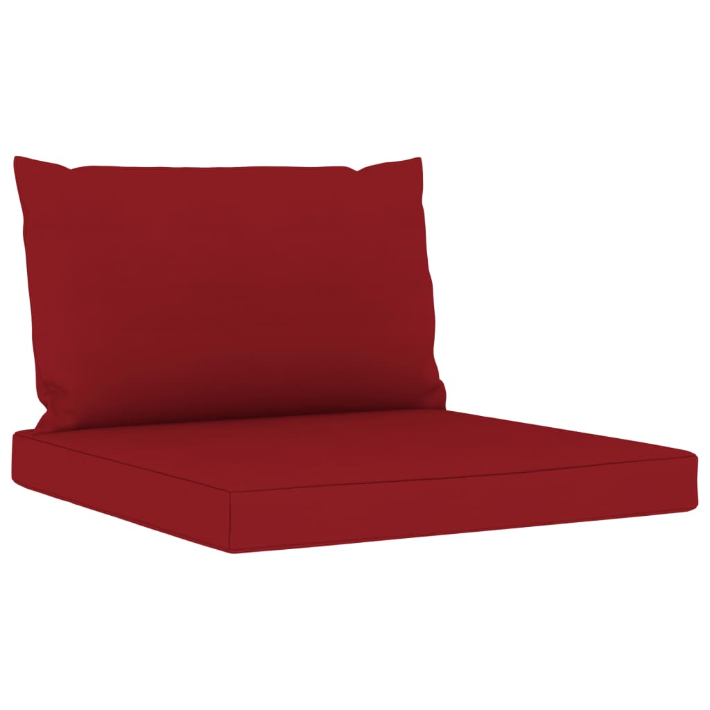 Salon de jardin meuble d'extérieur ensemble de mobilier 8 pièces avec coussins rouge bordeaux
