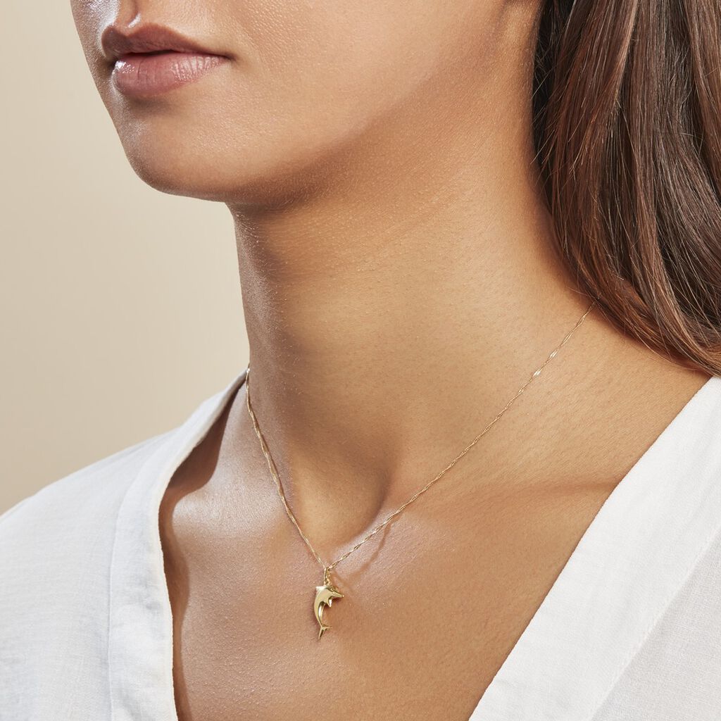 Pendentif Haizia Dauphin Or Jaune