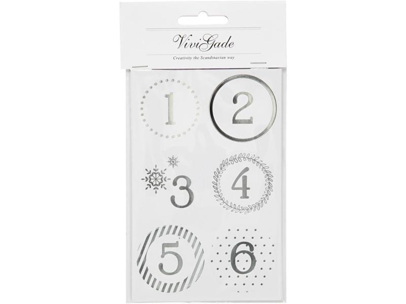 Creativ Company Adventskalender-Zahlen Ø 4 cm Sticker für Adventskalender