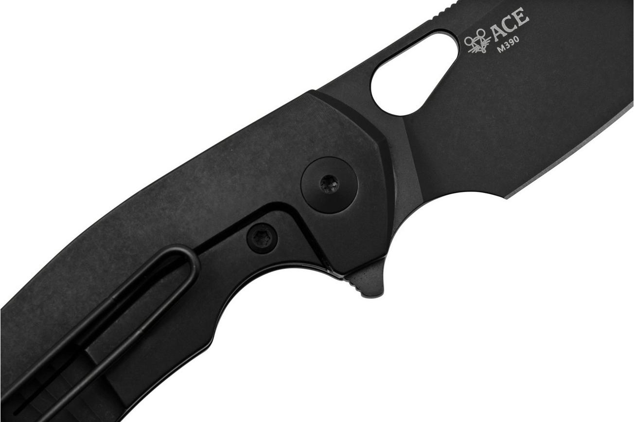 GiantMouse ACE Riv RIV-PVD-TI, Titanium, M390, zakmes, Voxnaes & Anso design