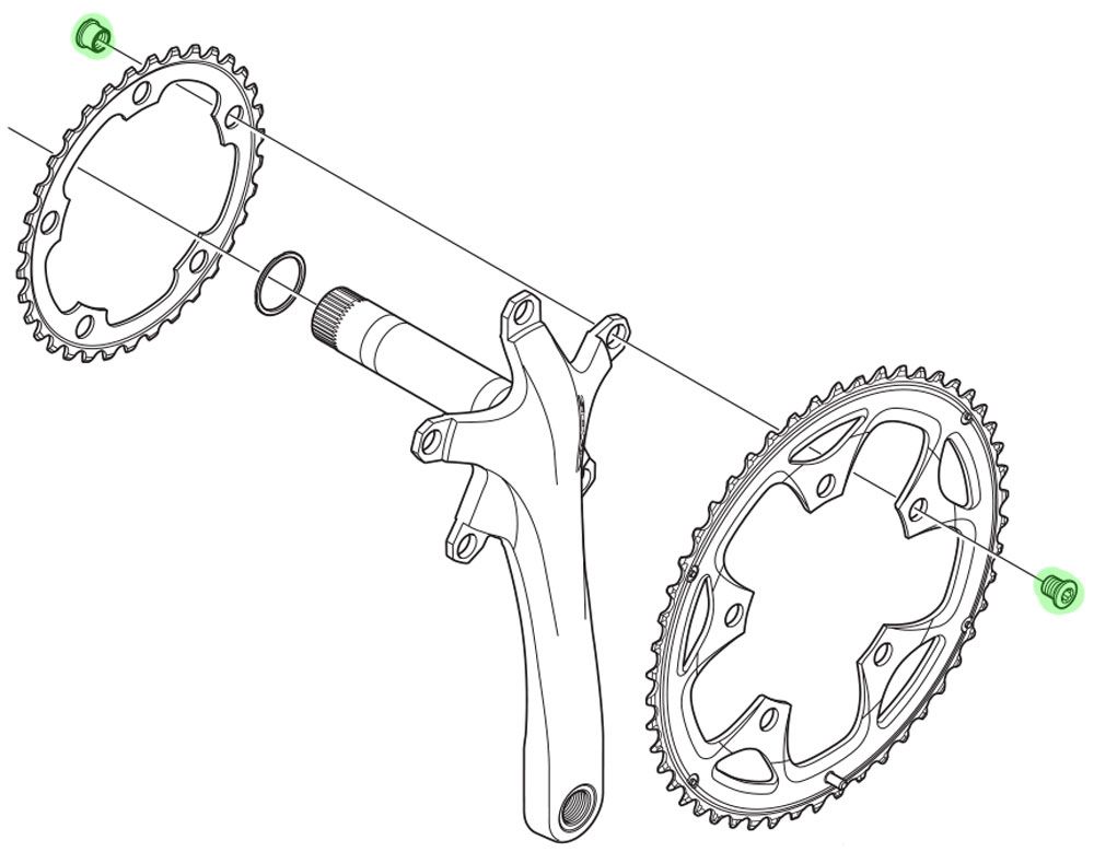 Shimano SORA Kettenblattschrauben für FC-3550 (5 Stück) kaufen | Bike-Discount
