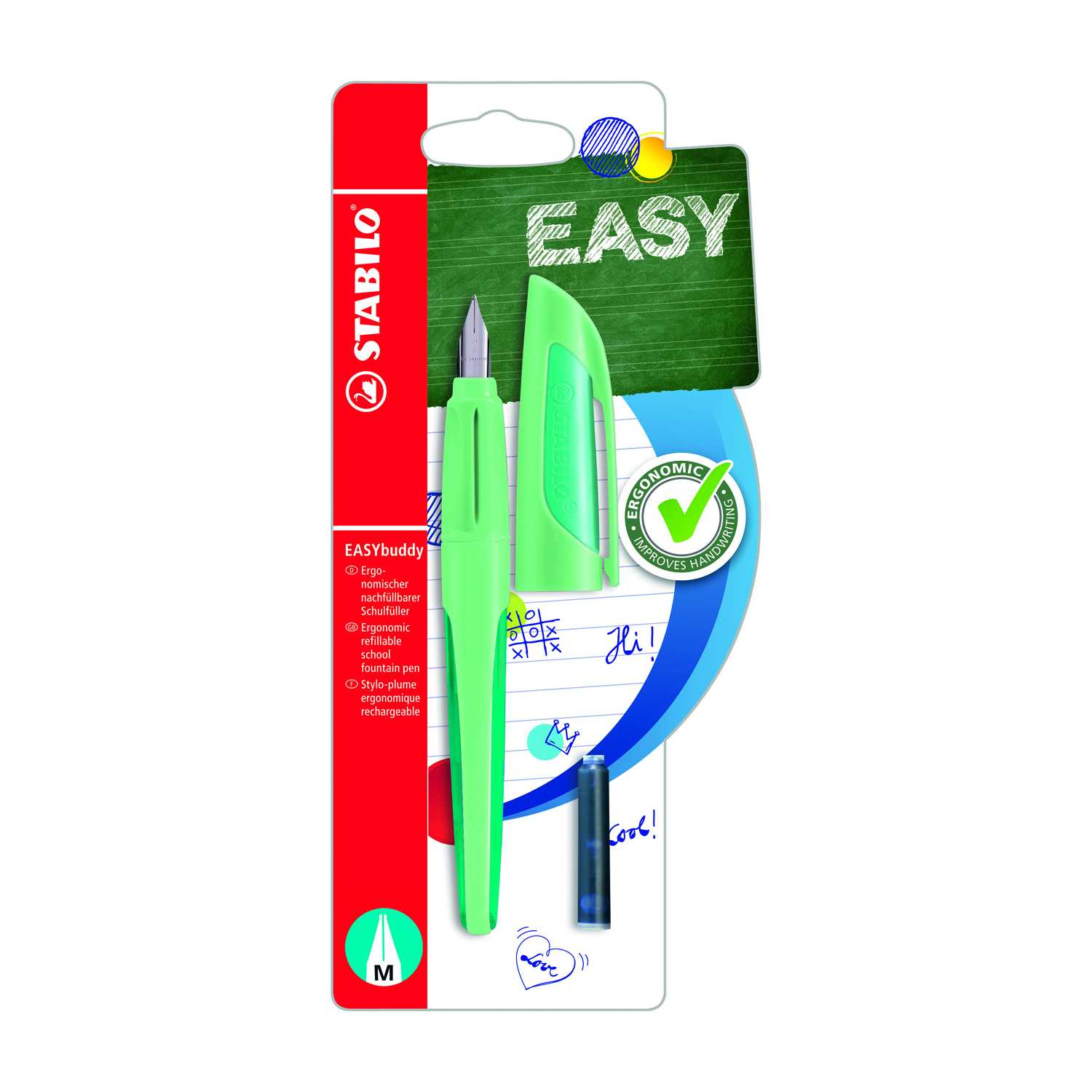 Stabilo Füllhalter Easybuddy M minze inkl. 1 Patrone