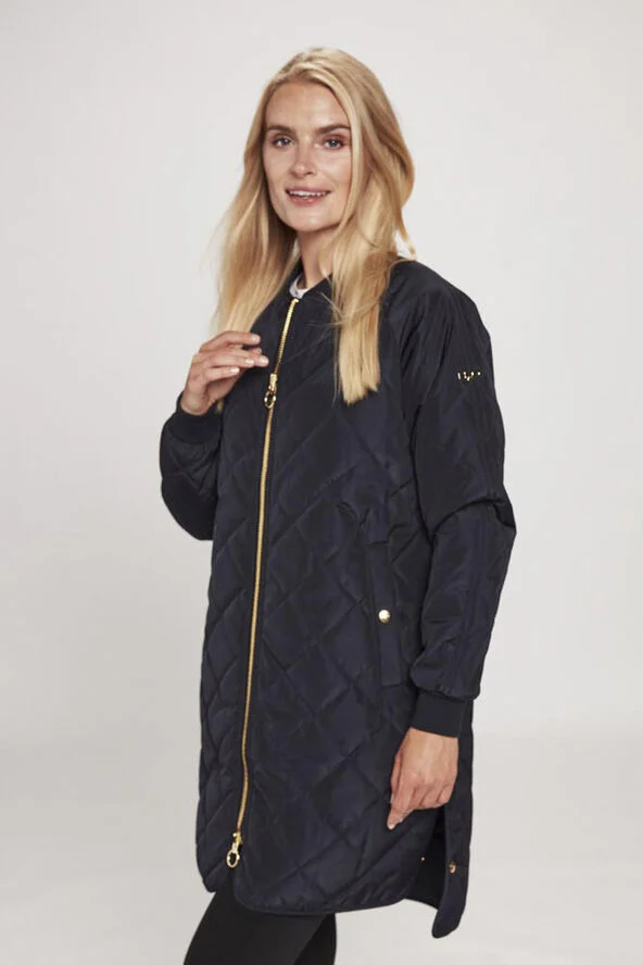H2O Rubina Quilted lang overgangsjakke Blå